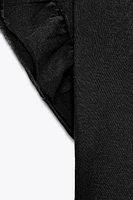 WASHED EFFECT RUFFLE T-SHIRT