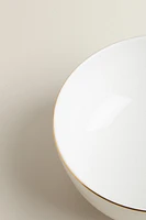 RIMMED BONE CHINA BOWL