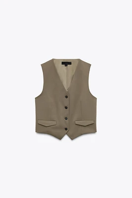 GILET DOS EN MATIÈRES VARIÉES