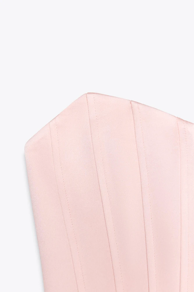 TOP FAÇON CORSET SATINÉ