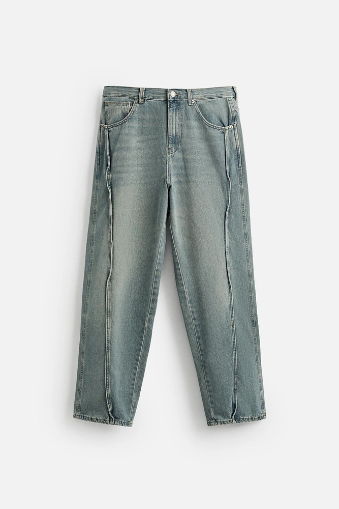 JEAN BAGGY À COUTURES