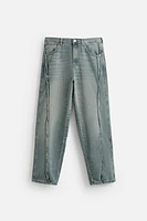 JEAN BAGGY À COUTURES