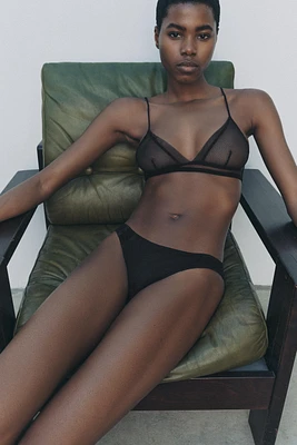 MESH TRIANGLE BRALETTE