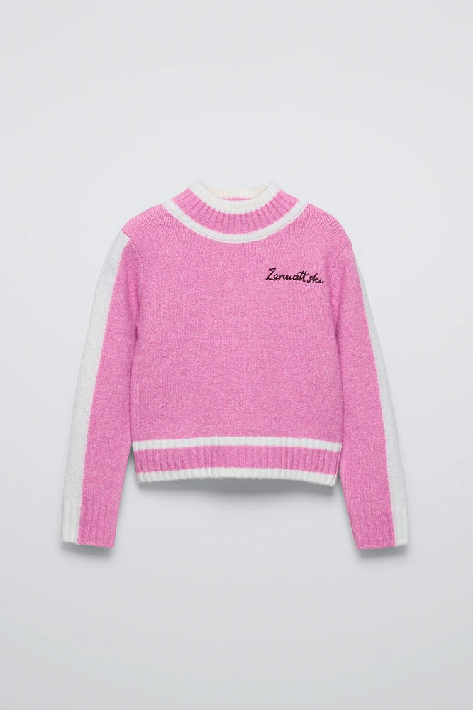 EMBROIDERED KNIT SWEATER SKI COLLECTION