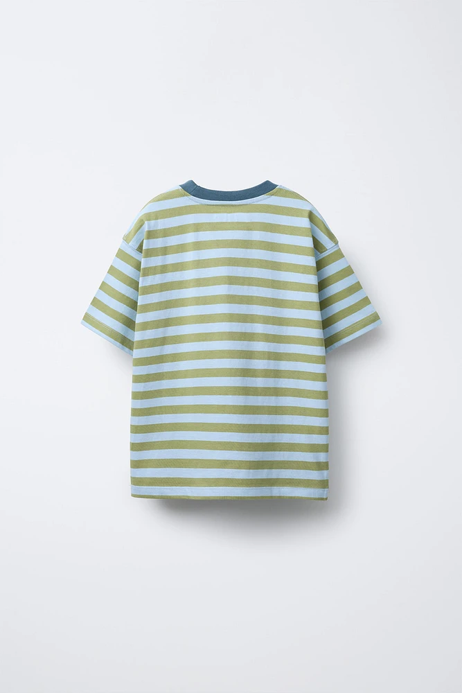 STRIPE PRINT T-SHIRT