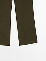 Pantalon droit 100 % lin