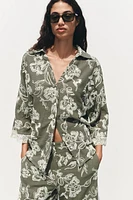 CHEMISE BRODÉE MANCHES GUIPURE