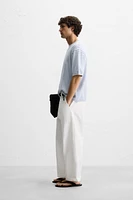 STRIPED TEXTURED KNIT T-SHIRT