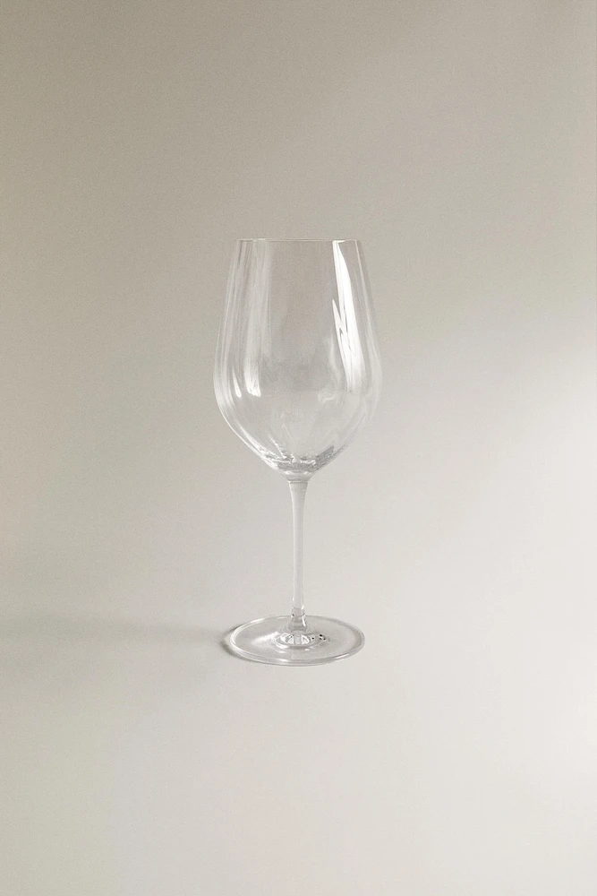 VERRE À VIN CRISTALLIN RELIEF