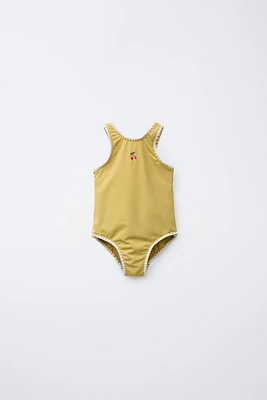 2-6 YEARS/ EMBROIDERED SWIMSUIT