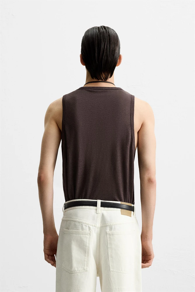 100% LINEN TANK TOP