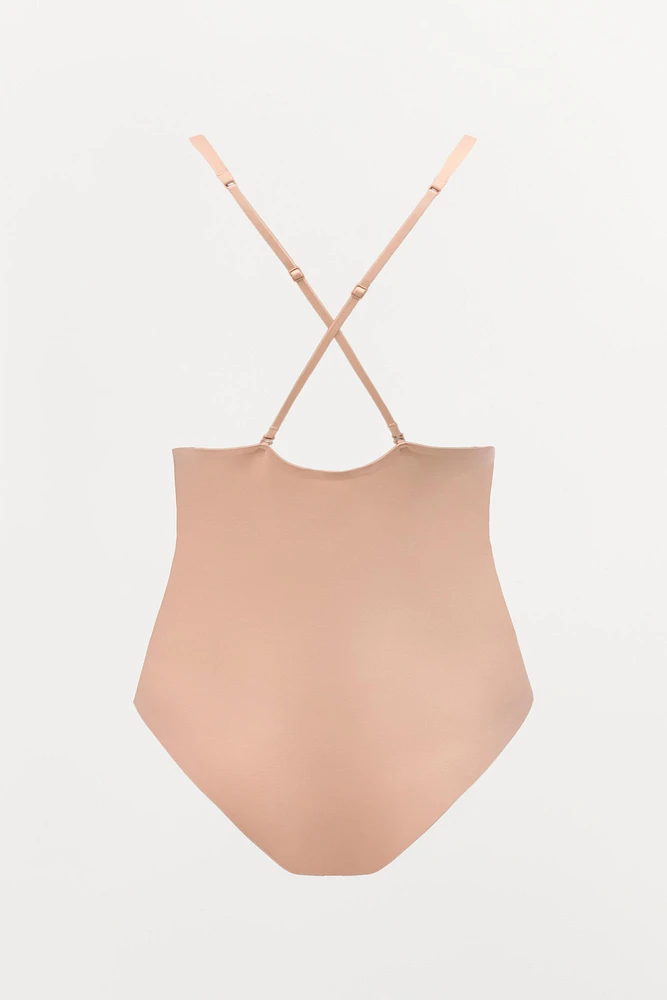 POLYAMIDE CROSS-BACK STRAPPY BODYSUIT