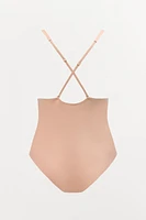POLYAMIDE CROSS-BACK STRAPPY BODYSUIT