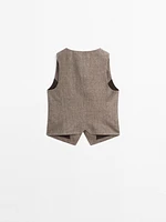 Gilet tailleur 100 % lin