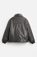 FAUX LEATHER PADDED JACKET