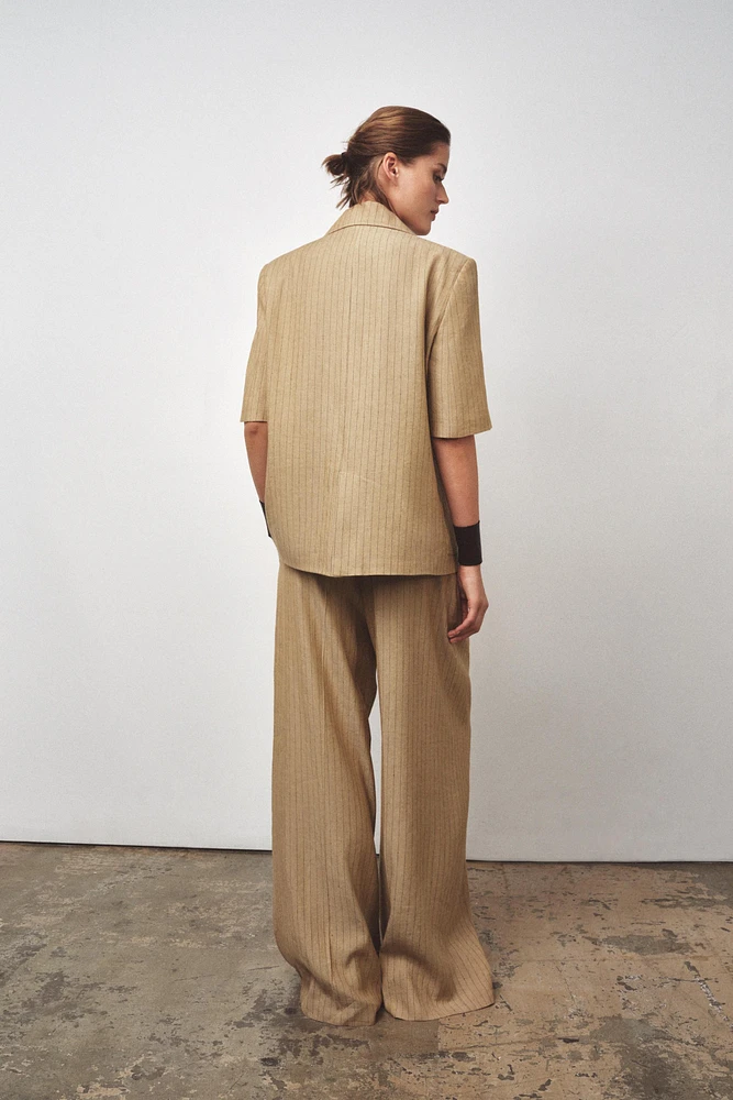 BLAZER AVEC LIN RAYURES ZW COLLECTION