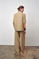 BLAZER AVEC LIN RAYURES ZW COLLECTION