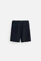 STRUCTURED CROCHET SHORTS