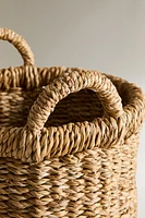 CYLINDRICAL SEAGRASS BASKET