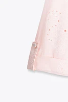 ROBE BRODÉE À EFFET GOMME