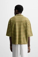 STRIPED RELAXED FIT POLO SHIRT