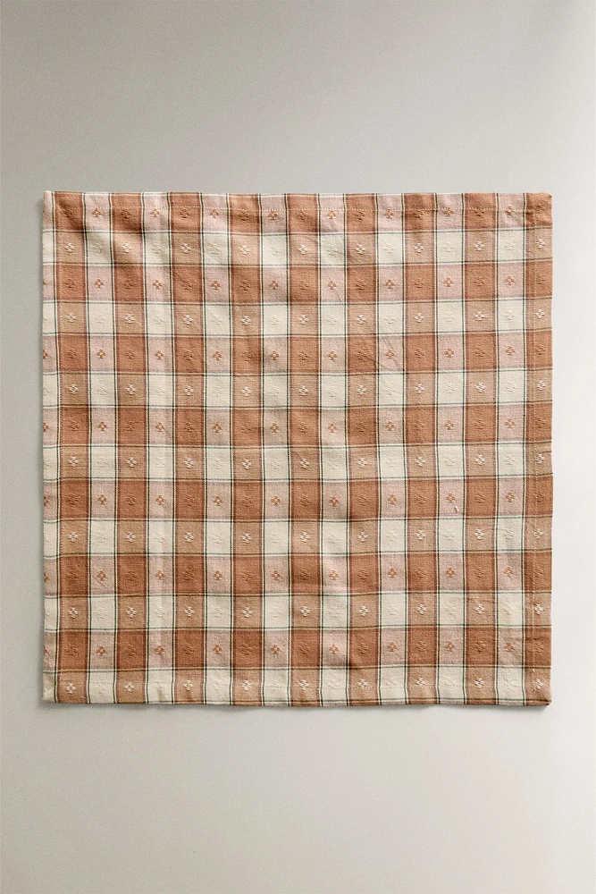 CHECK DYED THREAD NAPKINS (SET OF 2)