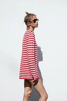 PULL EN JERSEY À RAYURES
