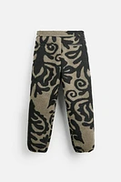 FLEECE JACQUARD PANTS X NANUSHKA