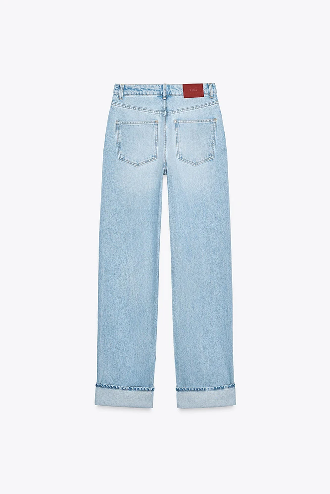 JEAN Z1975 STRAIGHT FULL LENGTH TAILLE HAUTE CROISÉE
