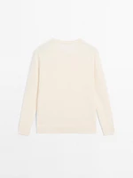 Knit 100% cashmere V-neck sweater