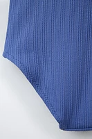 2-6 ANS/ MAILLOT DE BAIN TEXTURÉ À VOLANTS