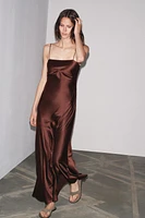 SATIN STRAP DRESS