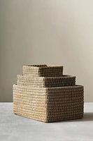 CONTRASTING RECTANGULAR BASKET