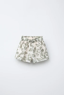 EMBROIDERED FLORAL SHORTS