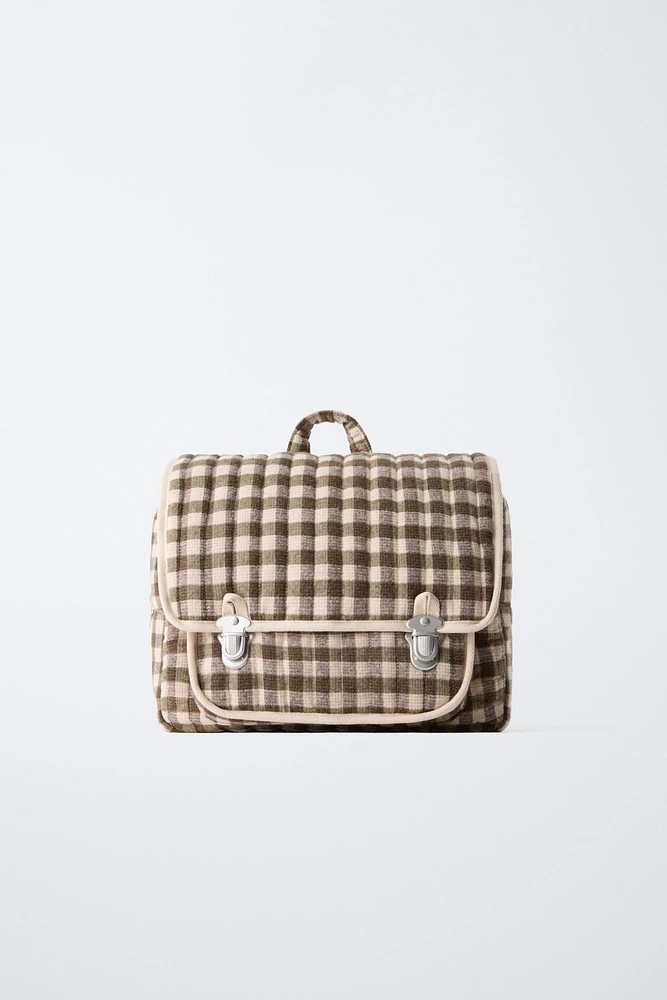 PLAID BACKPACK