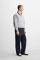 BASIC QUARTER ZIP SWEATSHIRT