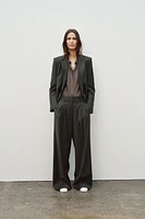 ZW COLLECTION PLEATED WOOL BLEND PANTS