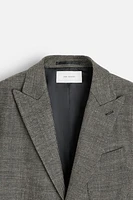 LINEN - WOOL BLEND STRUCTURED BLAZER