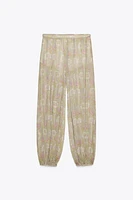 ZW COLLECTION PRINTED BALLOON PANTS