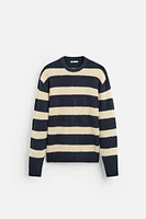 TEXTURED STRIPED SWEATER