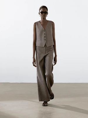 Gilet tailleur 100 % lin