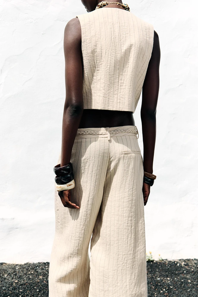 GILET COURT RAYÉ