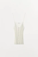 TOP EN MAILLE FINE PLISSÉE
