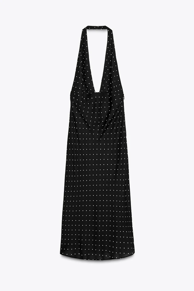 ZW COLLECTION HALTER POLKA DOT DRESS