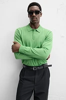 100% WOOL KNIT POLO SHIRT