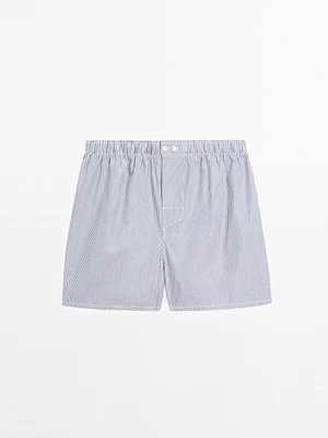Striped print boxers