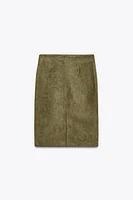 FAUX SUEDE SKIRT