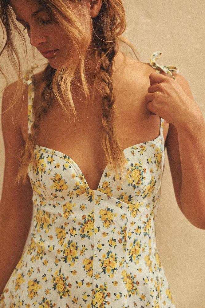 ROBE EN POPELINE À FLEURS