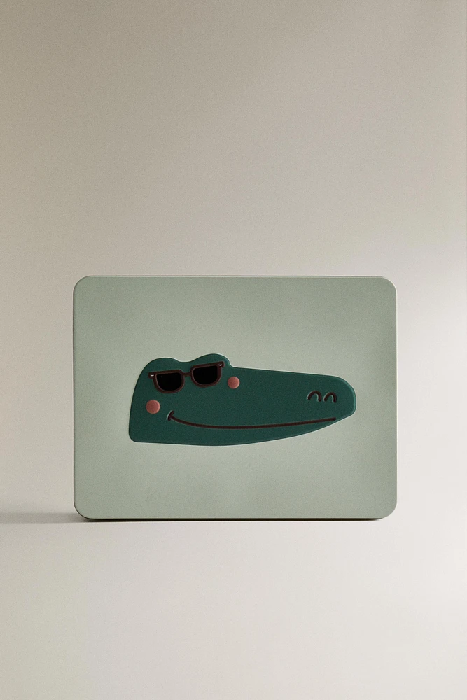 BOÎTE DE RANGEMENT MÉTAL CROCODILE