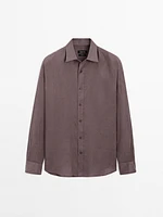 100% linen slim fit shirt